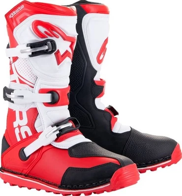 Bottes Alpinestars Tech T Trial Motocross Enduro Rouge/Blanc/Noir - Photo 1/4