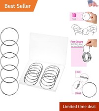 Versatile 3-Inch Binder Rings in Silver - 10 Pack for Crafting & Organizing