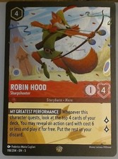 Disney Lorcana Shimmering Skies EN-5 Robin Hood 118/204 Cold Foil