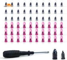60 PCS Tire Plugs Screw Type, Tubeless Tire Repair Rubber Nail Kit, Quickfix Tir