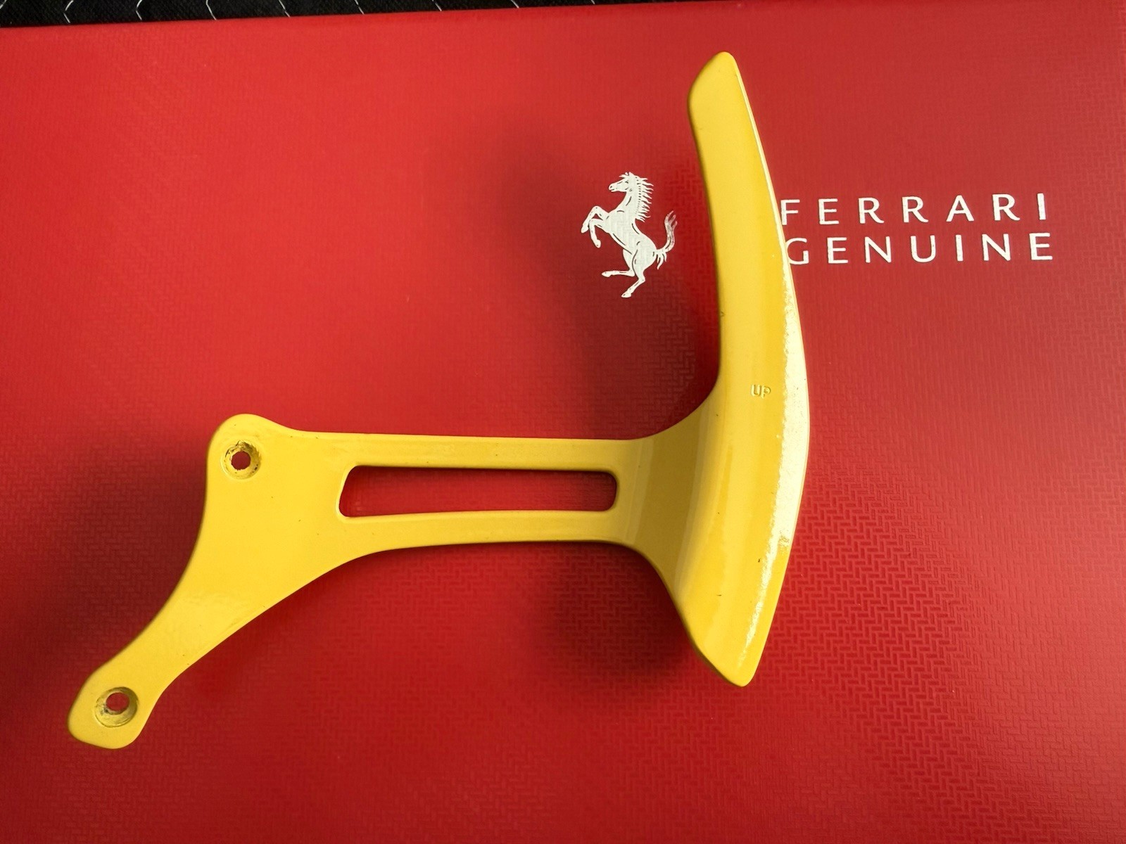 OEM Genuine Ferrari F12 Paddle Shifter Used Painted Yellow - Part #263763