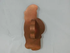 Rare 9"Large Michael Bonne Copper Cookie Cutter Santa With His Bag Of Toys
