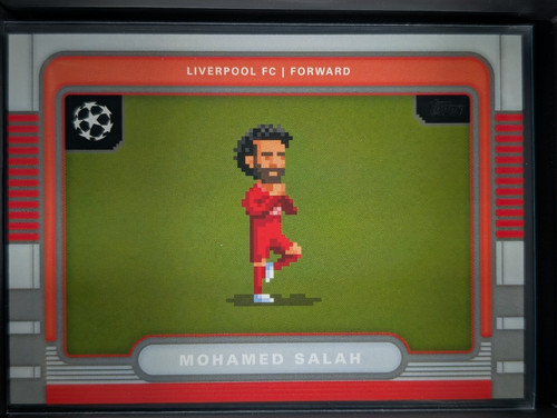 Mohamed Salah #8B-19 2025 Topps UEFA 8Bit Shots card