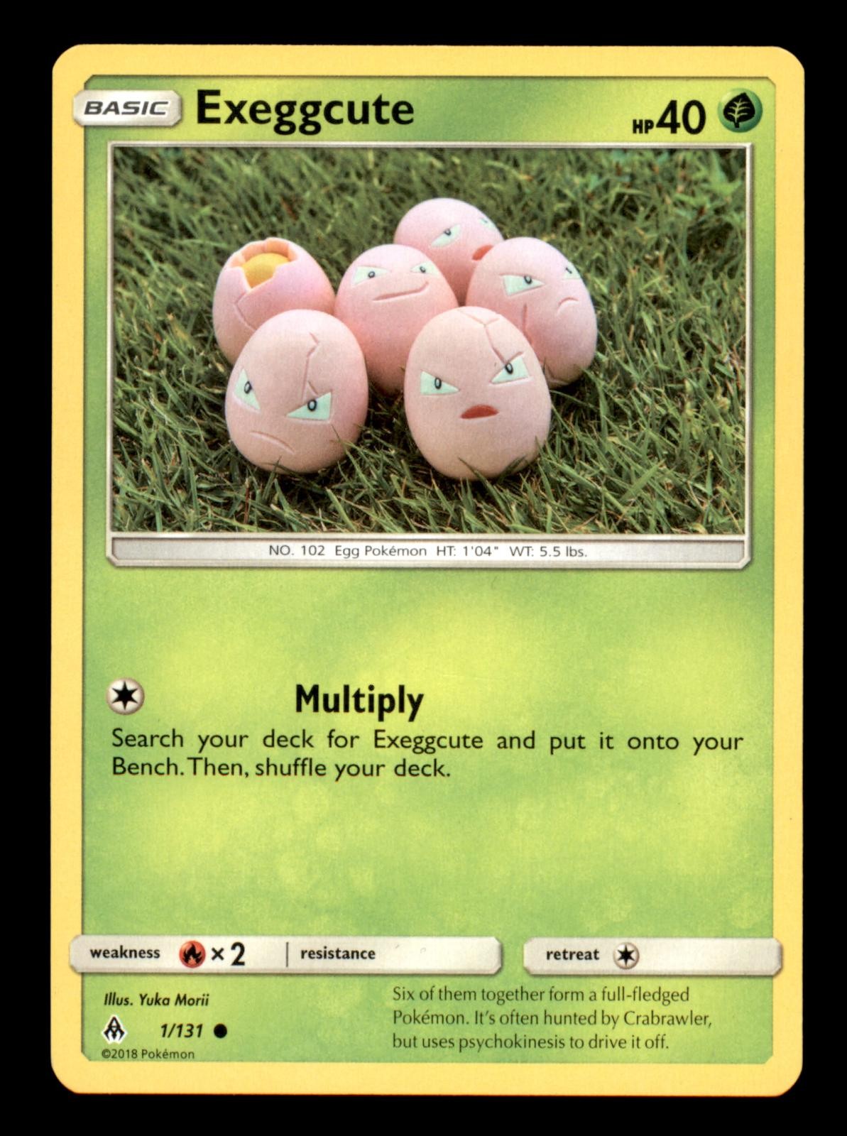 Exeggcute 1/131 Common Forbidden Light Pokemon Near Mint