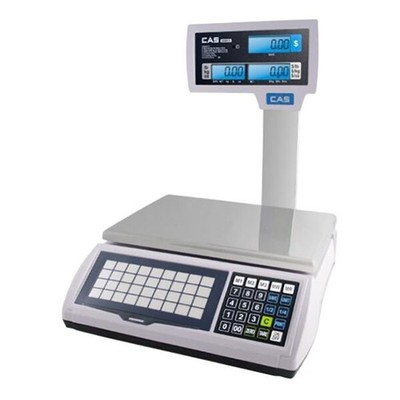 CAS S2JR15LP, Price Computing Scale with LCD Display & Pole, 15lbx0.005lb, NTEP