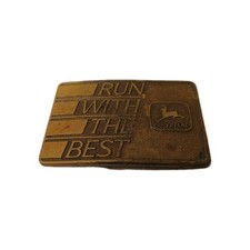 Vintage 1988 John Deere Run With The Best Belt Buckle Special Edition Brass