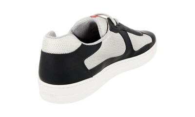 AUTH PRADA AMERICAS CUP SNEAKERS SHOES 4E3166 BLACK LEATHER AUTH PRADA AMERICAS CUP SNEAKERS SHOES 4E3166 BLACK LEATHER