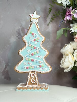 Cupcakes & Cashmere Pastel 17'' Gingerbread Tree W/Gumdrops Sugar & Icing