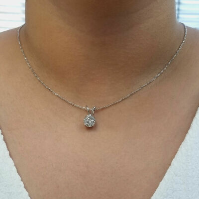 ○TATIANA○ Silver 925 Moissanite 05 Carat Necklace DN0001 1