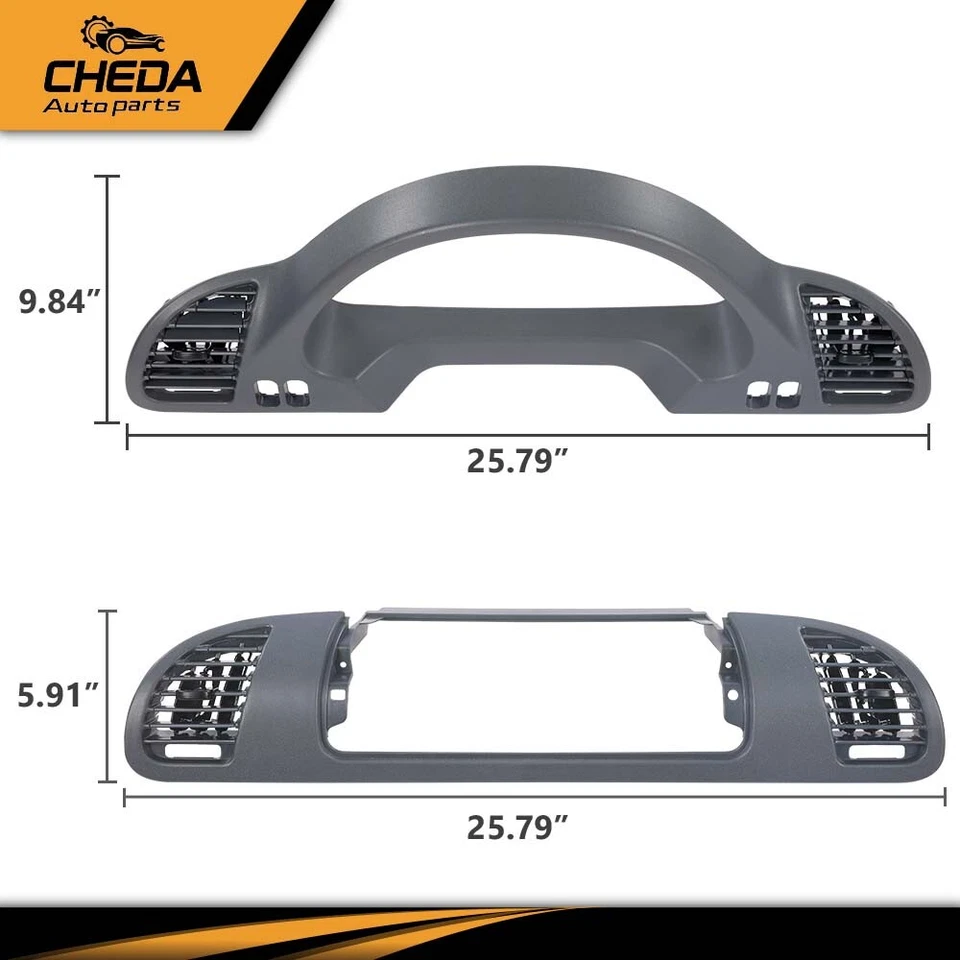 Painel de painel acabamento moldura com bocal AC compatível com 2002-2006 Dodge Sprinter 2500 3500 - Imagem 4 de 4