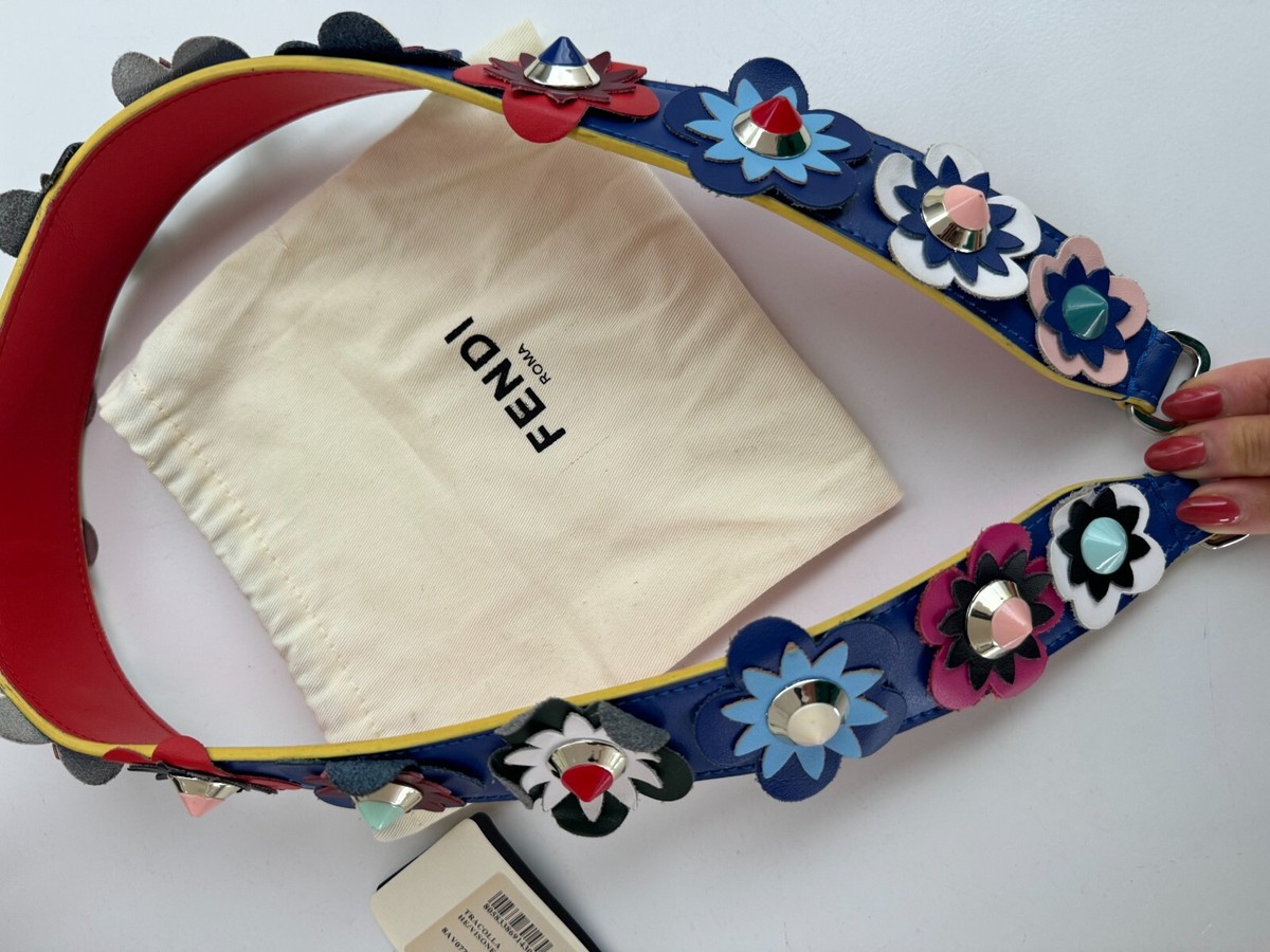 Fendi Multicolor Studded Leather Strap New Authentic Shoulder Strap NEW Fendi Multicolor Strap You Studded Short Bag Strap  main image 4