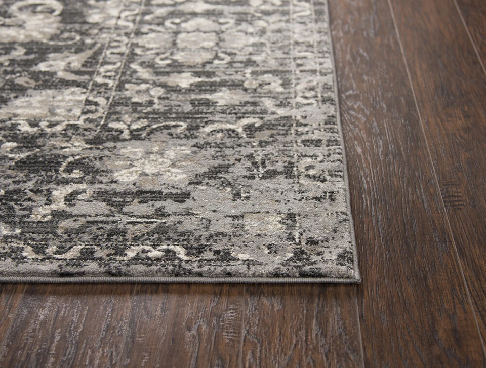 Rizzy Rugs Gray Transitional Casual Faded Distressed Area Rug Floral PN6986 - Image 2 of 4