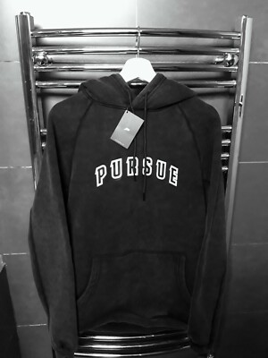 Mens Pursue Fitness Black Acid Wash Varsity Hoodie