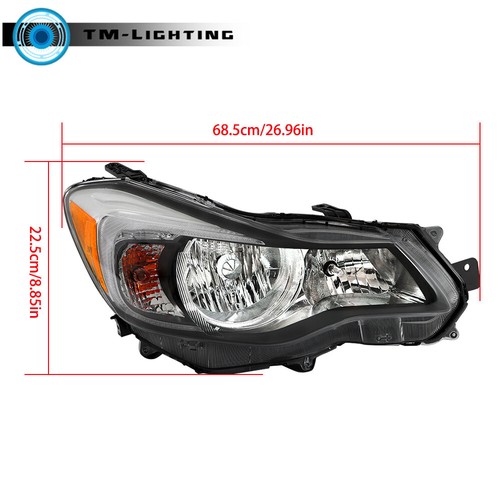Headlights Halogen For 2012-2015 Subaru Impreza/2013-16 Crosstrek L+R Headlamps - Picture 9 of 10