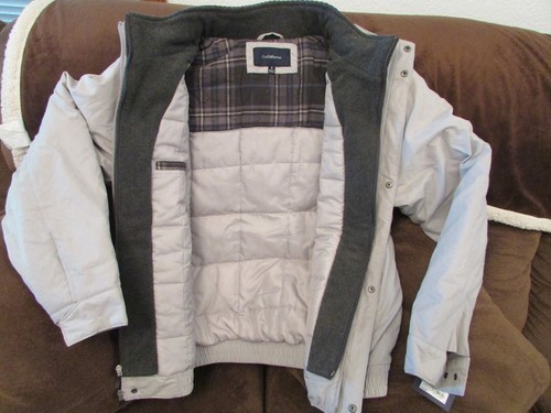 Men's "Croft&Barrow" Size S, Beige, Microfiber, Zip/Snap Front, Lg Slve, Coat - Picture 2 of 3