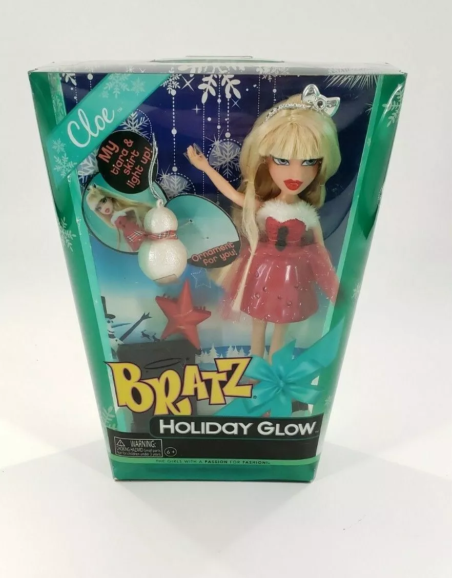 2012 MGA BRATZ Holiday Glow Cloe Doll Light Up Tiara Skirt NEW Christmas Toy