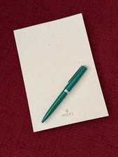 Rolex Emerald Green Twist Ballpoint Pen + Pen Pouch | Promotion VIP Gift