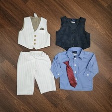 Chemise, gilet, cravate, pantalon noir Great Guy garçon taille 12 mois