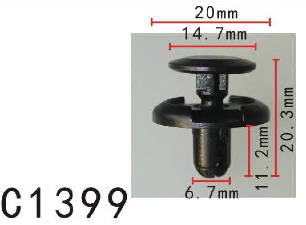 5PCS Fit Toyota 90467-07164 Fender Splash Shield Rivet Retainer
