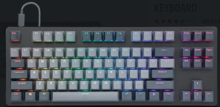その他 DROP CTRL DROP CTRL MECHANICAL KEYBOARD- Color Black Switch Type: Halo Clear