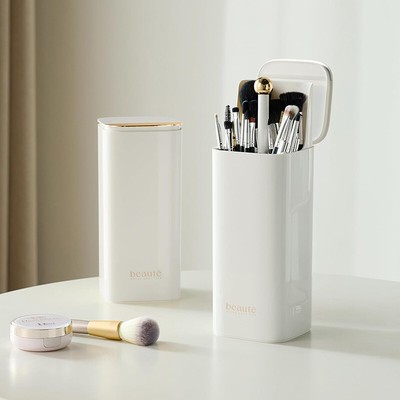 Automatic Lifting Makeup Brushes Holder Dustproof Makeup Brush Holder Deskto _cn