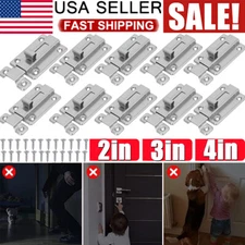 2''/3''/4'' Stainless Steel Thickened Spring Slide Bolt Lock Keyless Door Latch