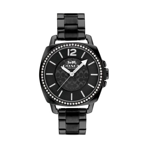 Brand New Coach Boyfriend 39mm Black Stainless Crystal Dial Women Watch 14503984 - Picture 1 of 4