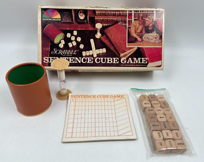 Scrabble Sentence Cube Game Würfelspiel Selchow & Righter Co.
