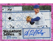 Sean Reid Foley autographed baseball card 2019 Donruss #SSSF Certified Refractor