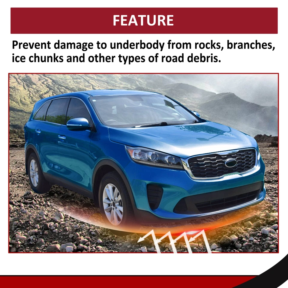 Protectores contra salpicaduras de motor delanteros 29110C6800 KI1228152 para Kia Sorento 2016-2020 Foto 2 de 4