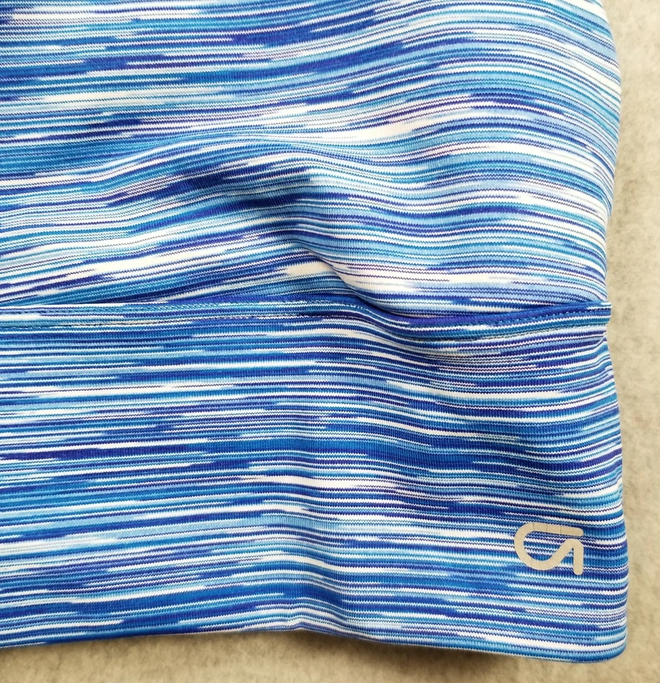 Sutiã esportivo ativo Gap Fit feminino pequeno S azul branco corante espacial academia impacto médio - Imagem 2 de 4