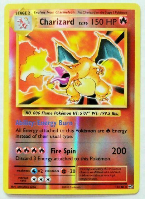 Pokemon Xy Evolutions Charizard 11 108 Rare Reverse Holo Card For Sale Online Ebay