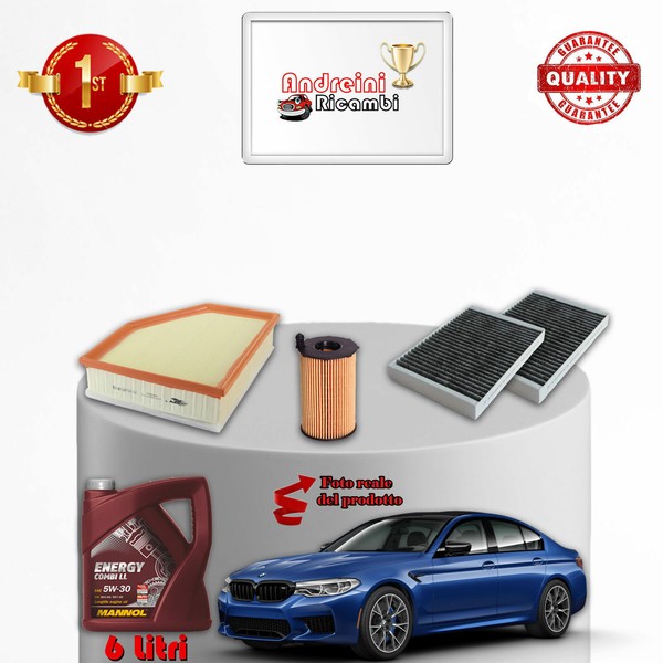 Set Service 3 Filter Und ÖL Xbmw Serie 5 G30 530 I 215KW 292CV Von 2020->-image