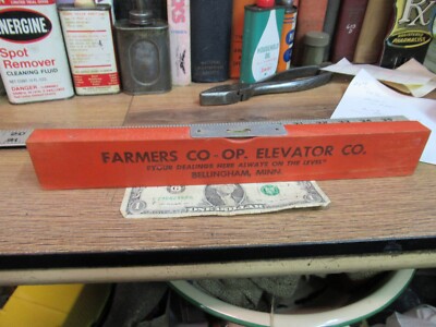 BELLINGHAM CO OP ELEVATOR CO MINNESOTA MN  RULER LEVEL ADVERISING MADISON