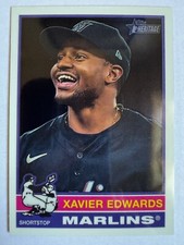 2025 Topps Heritage Xavier Edwards #368 Chrome - Miami Marlins