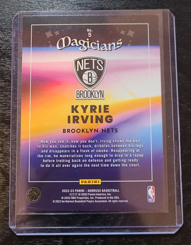 2022-23 Panini Donruss Kyrie Irving Magicians #5 Brooklyn Nets - Image 2 of 2