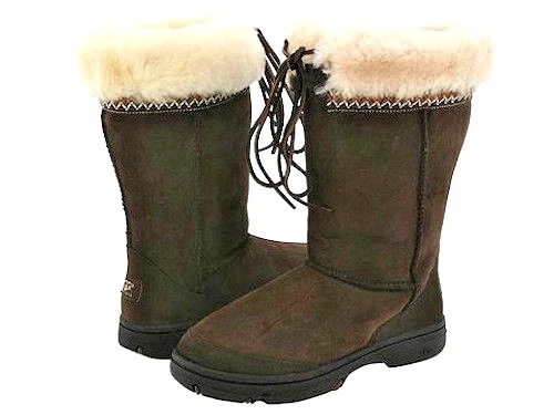 NWT UGG AUSTRALIA ULTIMATE CUFF CHOCOLATE Brown WOMEN S BOOTS 5