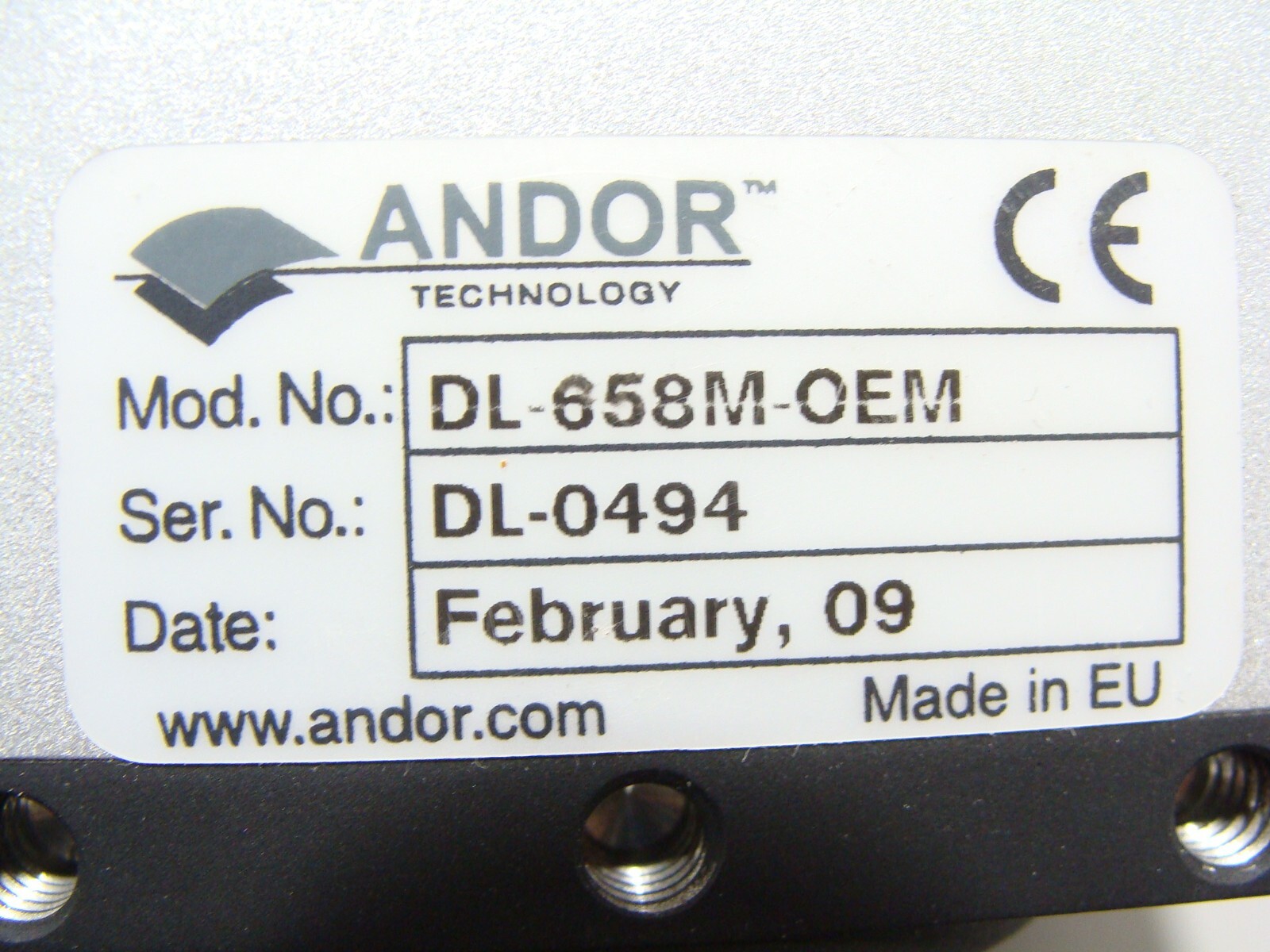 Nanosight Nanoparticle Analysis W/ Andor DL-658M OEM Luca S Monochrome ...