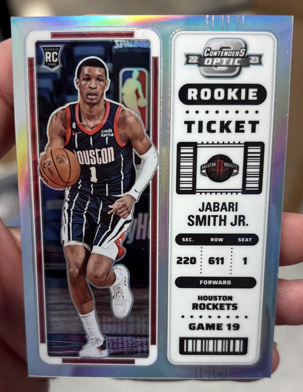 Jabari Smith Jr 2022-23 Contenders Optic Rookie Ticket Silver #6 Houston Rockets