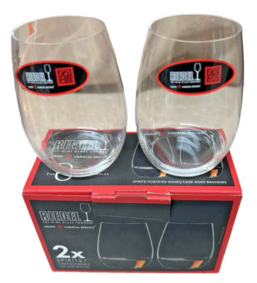 RIEDEL O Series Glasses Set of 2 Spirits Fortified Wine Brandy Tumblers  New Box