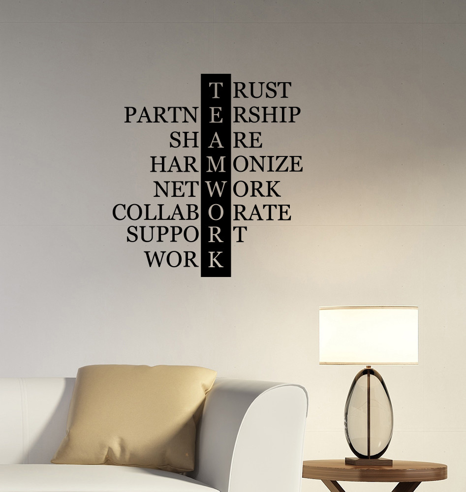 Work Motivation Wall Vinyl Sayings Office Rules" Vinyl Wall Art Decal,