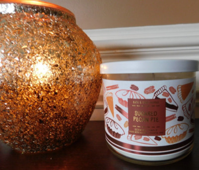 Bath & Body Works Sugared Pecan Pie Candle 3 Wick Scented Large 14.5 oz