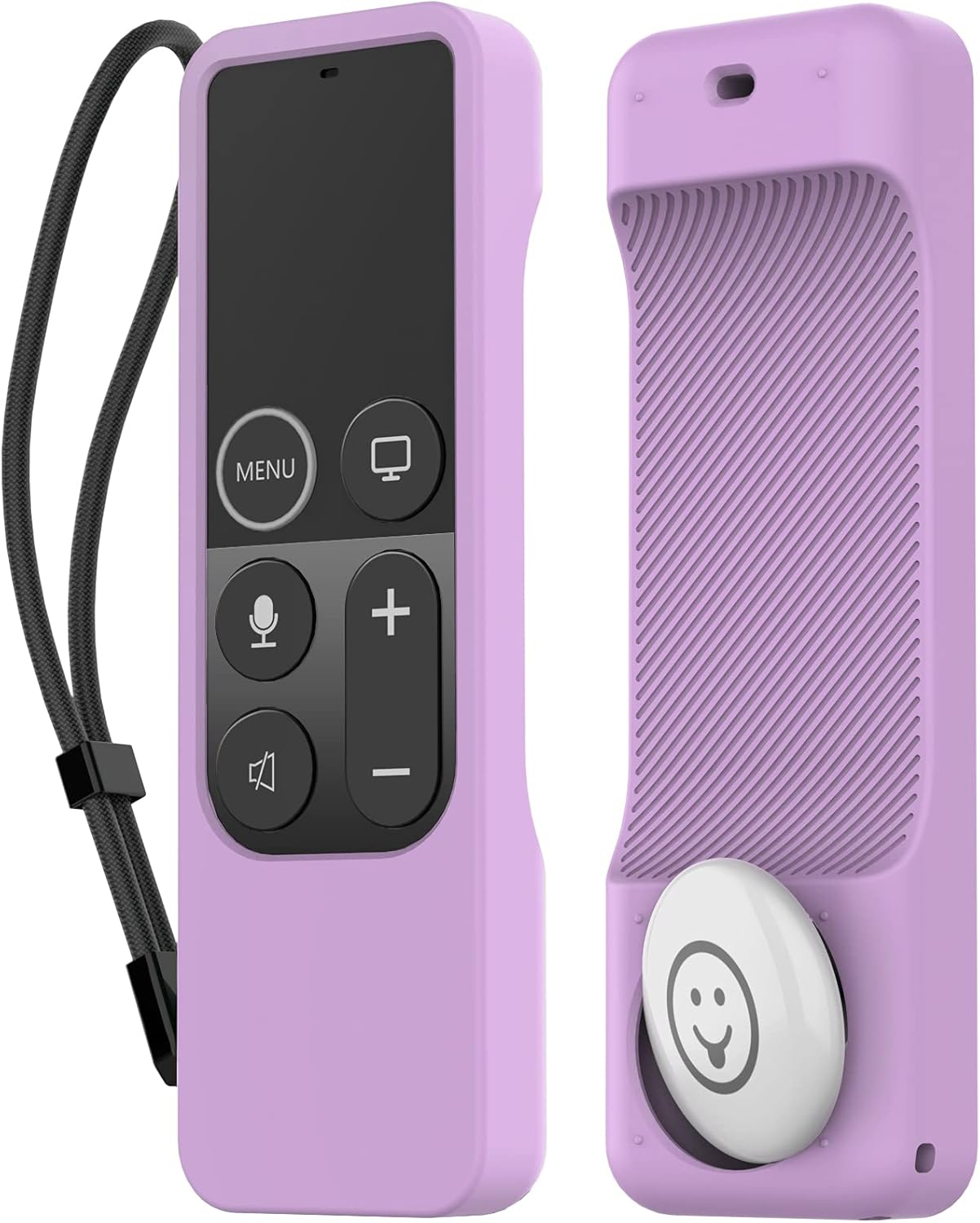 Slim Anti-Slip Silicone Case for Apple TV Siri Remote with AirTag Holder