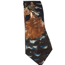 Steven Harris Men's Neck Tie Polyester Hand Made 59" L 4" W Boat Juses