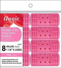 Annie Snap-On Magnetic Rollers 8Pc - 1 1/8in XLarge
