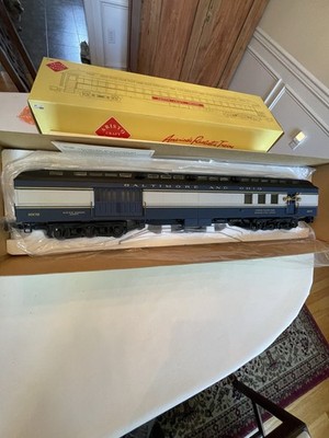 MINT RARE ARISTO 31602 B&O HEAVYWEIGHT RPO MAIL CAR G SCALE LGB - 3 AXLE TRUCKS