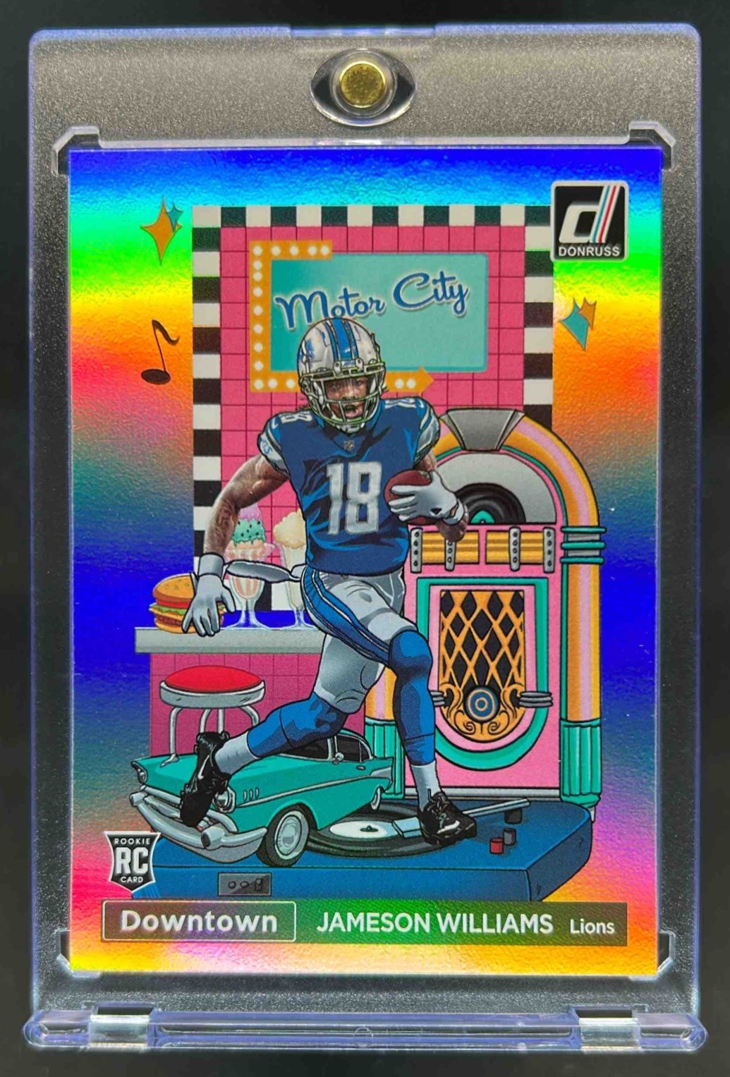 2022 Donruss Jameson Williams Downtown! SSP RC Rookie #DT-JW Lions