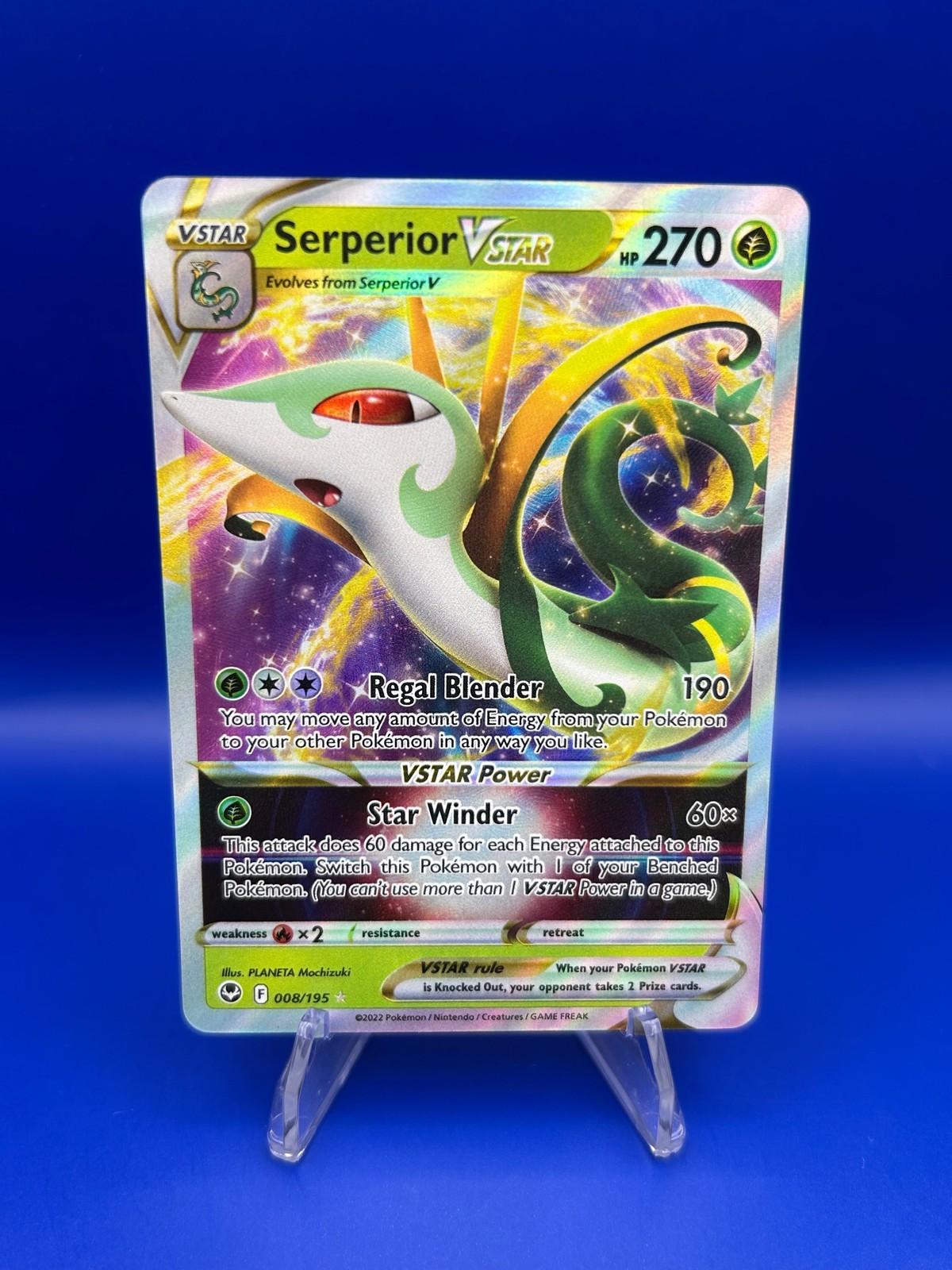 Serperior VSTAR 8/195 - SWSH12: Silver Tempest Pokemon TCG