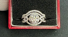 14K White Gold Diamond Engagement Ring 1.8ct I-I1 3/4ct G-SI2 $10K Appraisal