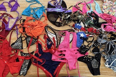Exotic dance wear / rave wear LOT / Bikini Rhinestone Accents